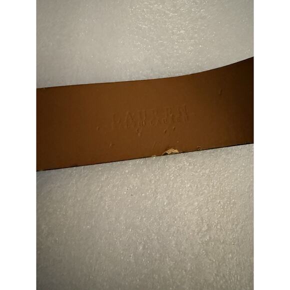 VTG Lauren Ralph Lauren Brown Suede Leather Belt Silver Western M